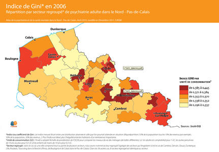 Répartition par pseudo-secteur de psychiatrie adul