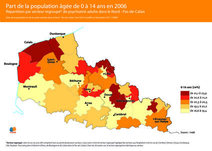 Part de la population âgée de 0 à 14 ans en 2006