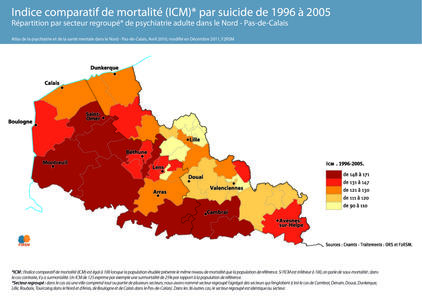 Indice comparatif de mortalité par suicide par pse