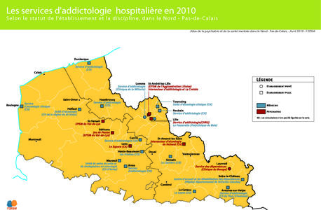 Les services d'addictologie hospitalière en 2010