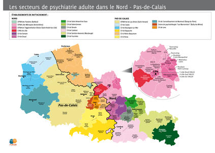 Les secteurs de psychiatrie adulte du Nord - Pas-d
