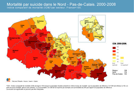 Mortalité par suicide dans le Nord - Pas-de-Calais