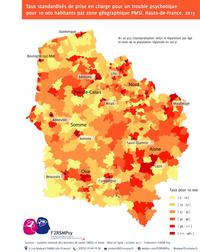 carte Les personnes atteintes de troubles psychoti